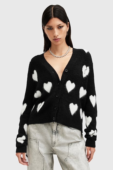 AMORA CARDIGAN BLACK/CHALK WHITE 1