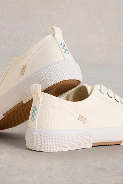 PIPPA CANVAS LACE UP TRAINER BRILLIANT WHITE 3