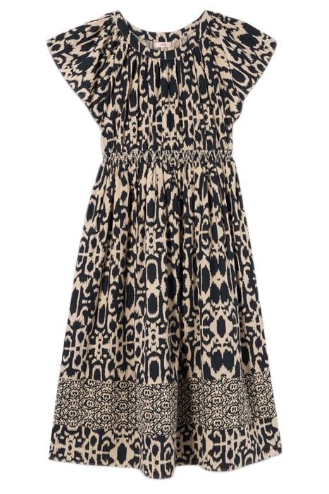 LONG COTTON DRESS WITH PATTERN BLUE 3