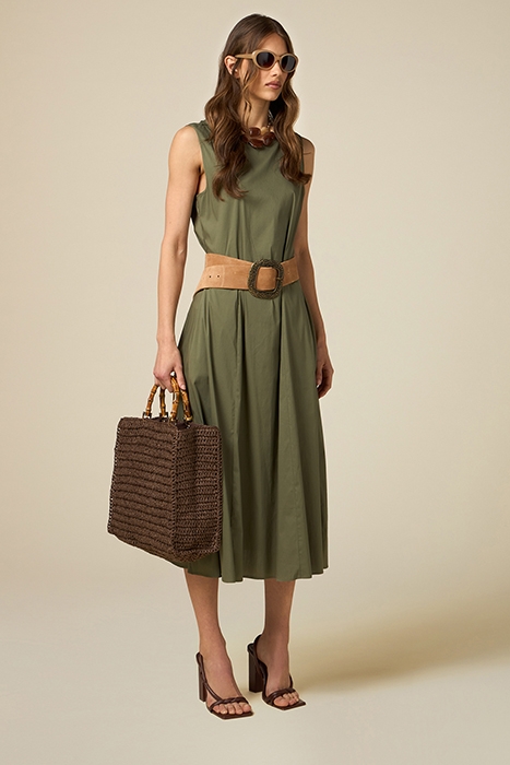 LONG DRESS WITH JEWEL BELT GREEN 4