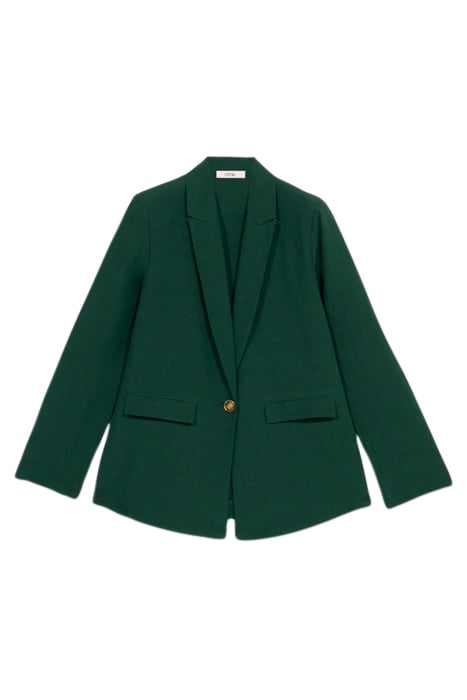 LINEN BLEND BLAZER GREEN 3