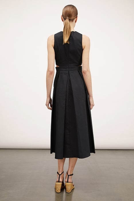 MIDI DRESS WITH CUT-OUT ON THE SIDES BLACK 2