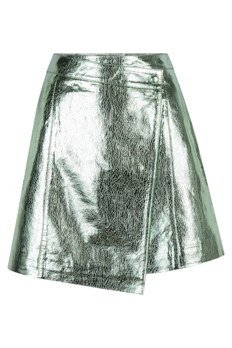 MEADOW METALIC LEATHER SKIRT PISTACHIO 8