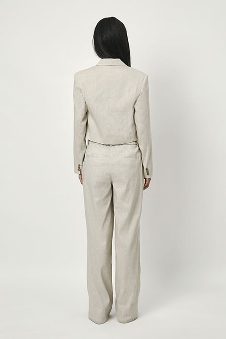 ACEDIA CROPPED LINEN BLAZER WHISPER CHALK 6