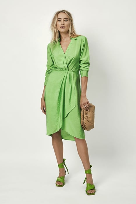 SUKA MIDI DRESS GREEN FLARE 7