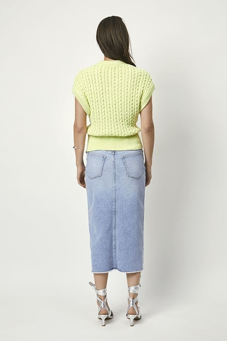 COBRA CABLE KNIT TOP BITTER LIME 5