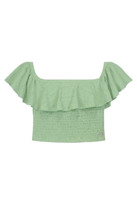 BRODERIE TOP MISTY GREEN 2