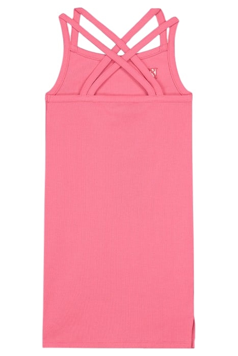RIB DRESS LAUREL PINK 2