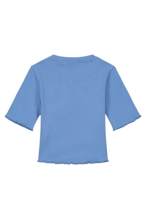 LETTUCE RIB SHIRT MEDIUM BLUE 2