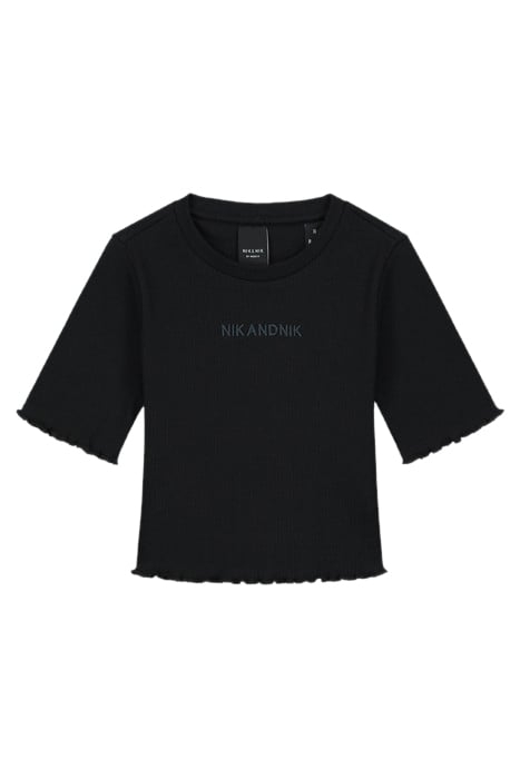 LETTUCE RIB SHIRT BLACK 1