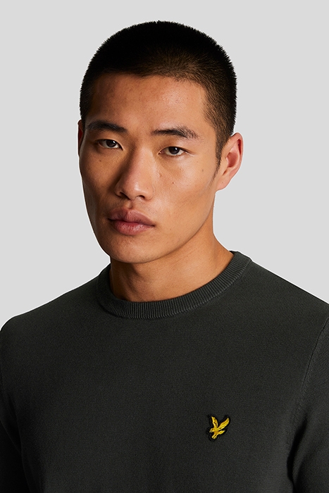 COTTON CREW NECK JUMPER GUNMETAL 5