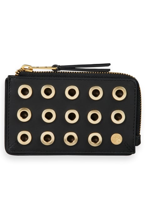 MULTI PURSE WALLET WITH EYELETS BLACK 1