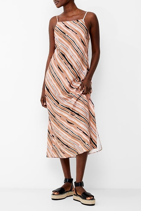 GAIA FLAVIA TEXTURED DRESS MOCHA MOUSSE 1