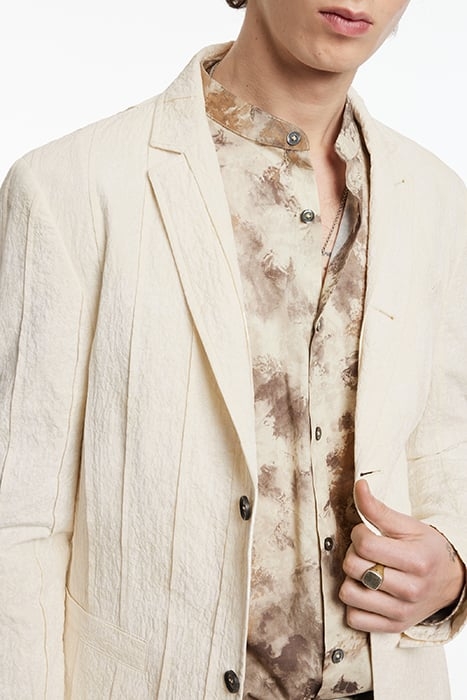 SLIM FIT JACKET WITH PINTUCK DETAILS CHINA WHITE 3