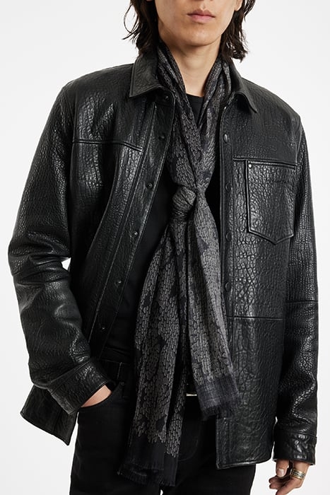 BROKEN ANIMAL PRINT SCARF BLACK 2