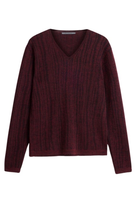 BANDERA REGULAR FIT V NECK MERLOT 2