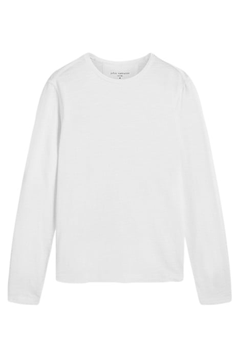 MARLOW LS LONG SLUB CREW WHITE 2