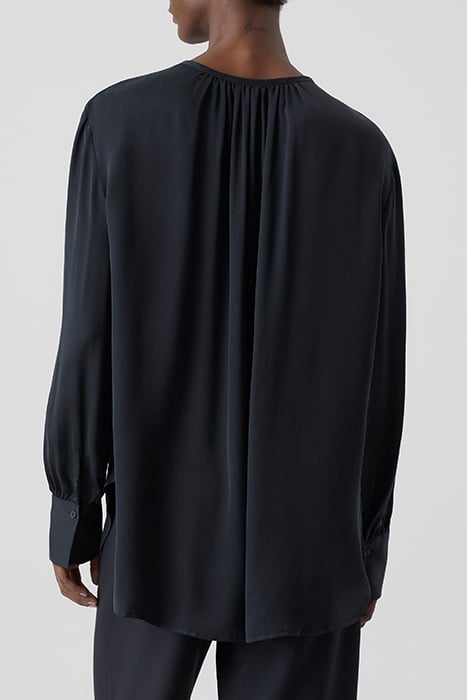GATHERED TOP SHIRTS & BLOUSES BLACK 2