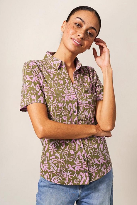 PENNY POCKET JERSEY SHIRT GREEN MULTI 1