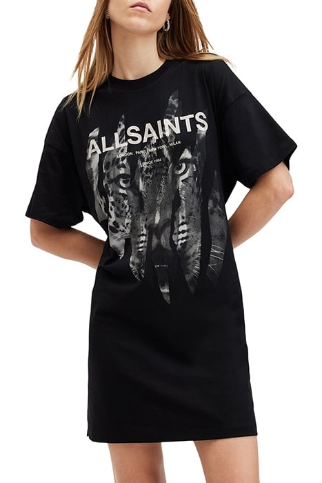 RIPROAR TEE DRESS BLACK 1