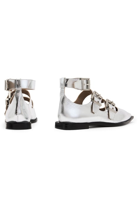 SUSAN BUCKLE SHOE SILVER 5