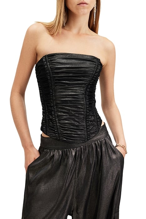 LIVVY CORSET METALLIC BLACK 1
