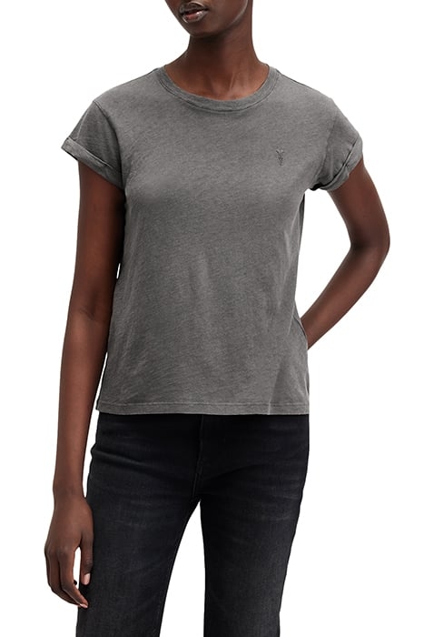 ANNA RAMSKULL TEE ACID WASHED BLACK 1