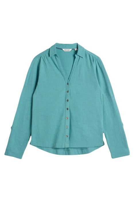 ANNIE TEXTURED SHIRT MID TEAL 2