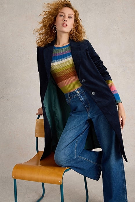 KAMILA VELVET COAT DARK NAVY 4