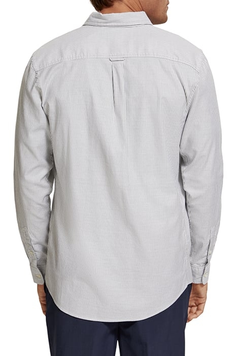 ESSENTIAL OXFORD STRIPE SHIRT ARMY / WHITE STRIPE 2