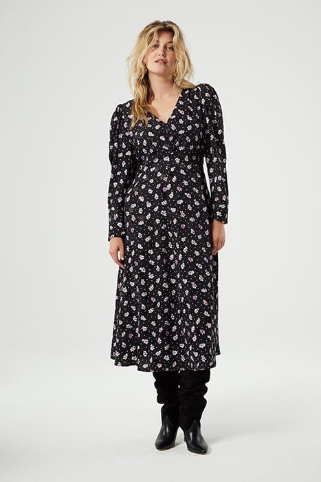 VERA DRESS BLACK/GRAPE 1