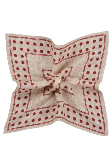 LIGHT BROWN DOTS POCKET SQUARE 1