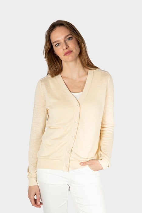 CARDIGAN LONG SLEEVES WOOD ASH 1