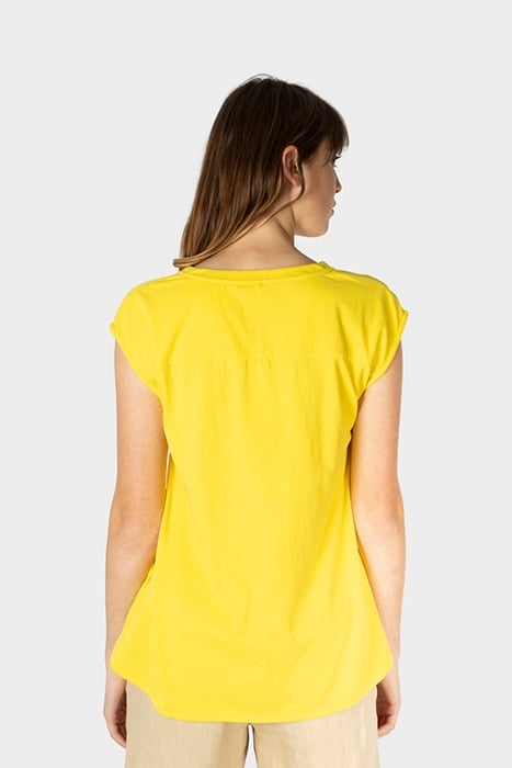 T-SHIRT CAP SLEEVES VIBRANT YELLOW 2