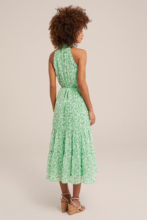 DRESS MID LENGTH BRIGHT GREEN 2