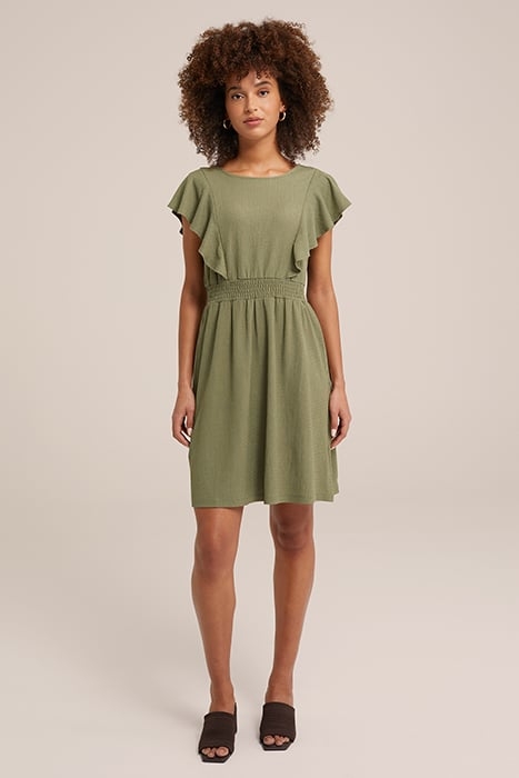 DRESS MIDI OLIVE GREEN 2