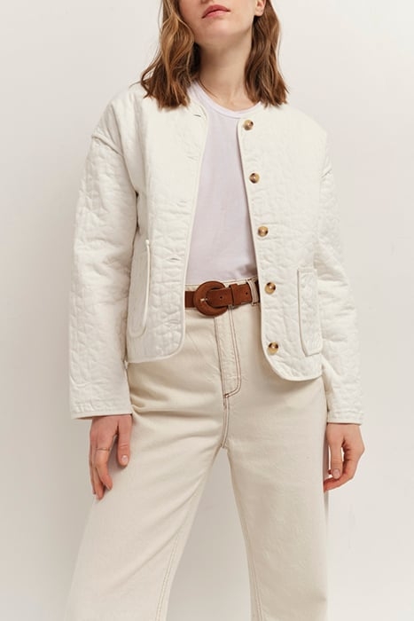 DICKA - QUILTED ECRU JACKET 1