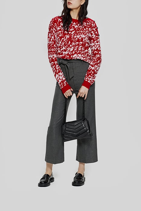 HIGH-WAISTED ANTHRACITE SEQUINED WIDE-LEG PANTS 3