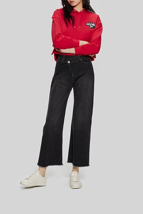 CRIMSON RED HOODIE WITH EMBROIDERED DRAGON 3