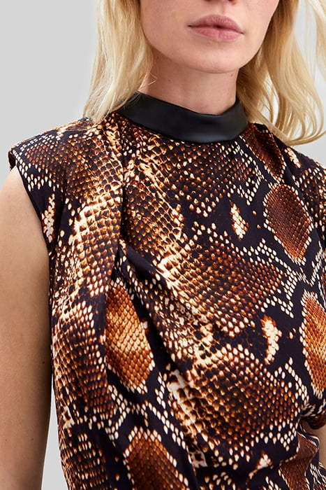 PURE EDITION–MAHOGANY DRESS WITH ROCK PYTHON PRINT 5