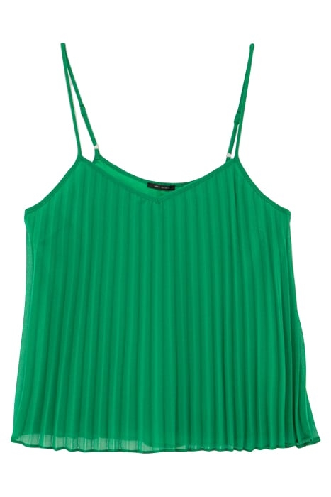 GREEN PLEATED CAMISOLE LINED WITH STRAPS 1