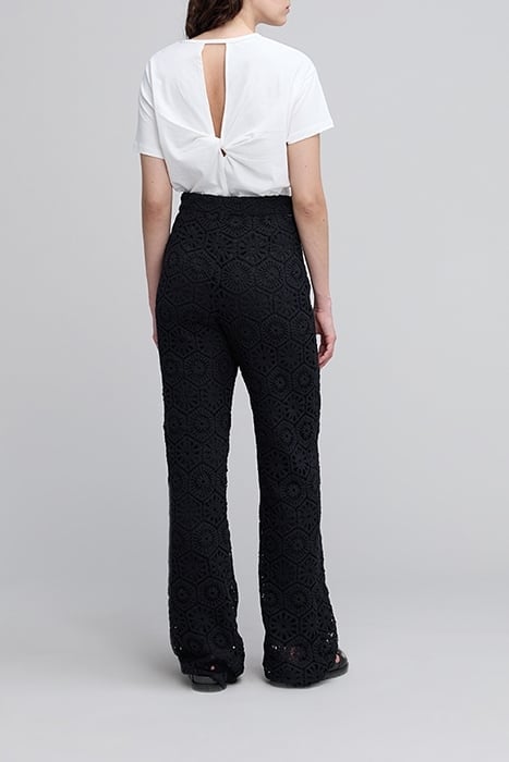 WHITE KNOTTED ORGANIC COTTON T-SHIRT 3