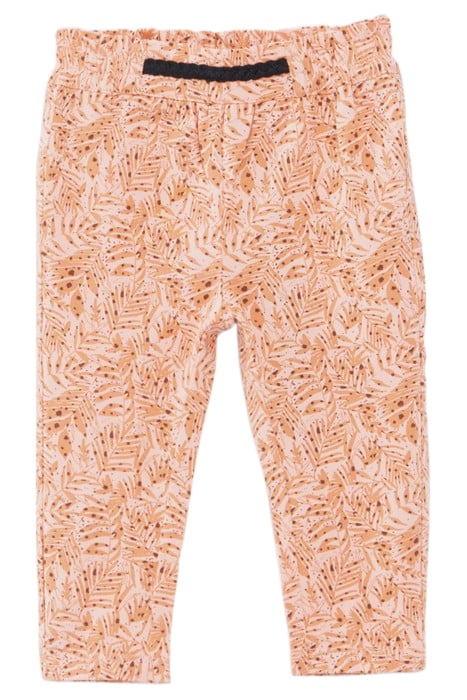BABY GIRLS’ PEACH KNIT TROUSERS WITH LEAF PRINT 1