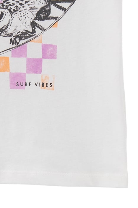 BOYS’ WHITE T-SHIRT WITH CROCODILE-SURFER IMAGE 4