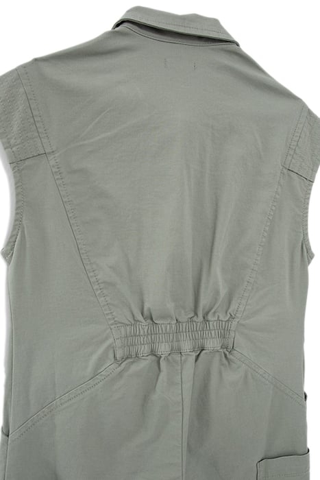 GIRLS' KHAKI JUMPSUIT WITH COLOUR EMBROIDERY 4