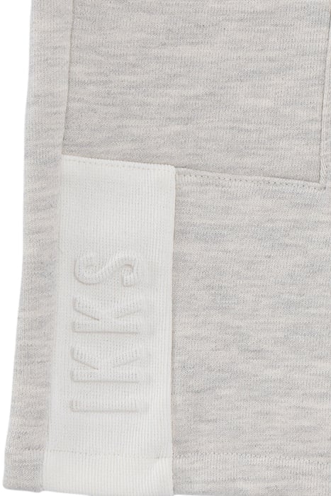 BOYS’ GREY SWEATSHIRT FABRIC BERMUDA SHORTS, EMBOSSED LOGO 5