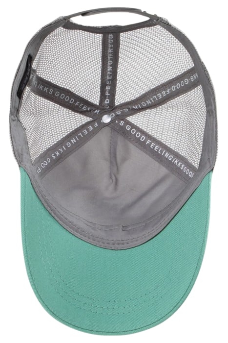 BOYS’ GREEN, WHITE AND GREY CAP WITH CAR IMAGE 4