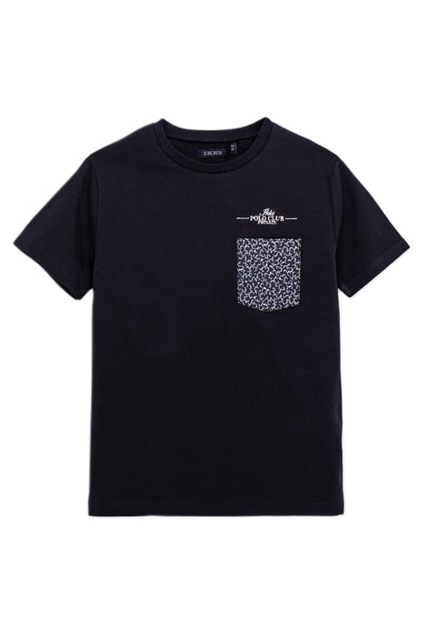 BOY'S BLACK CHEST POCKET T-SHIRT 1