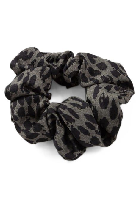 GIRLS’ KHAKI SCARF SCRUNCHIE WITH LEOPARD PRINT ROCK 2