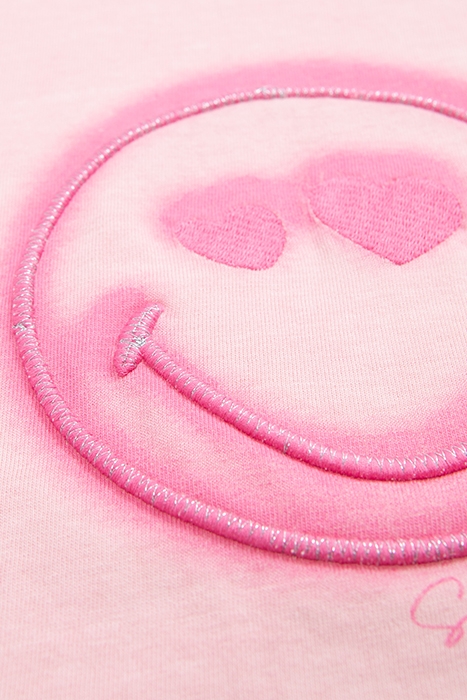 GIRLS’ PINK T-SHIRT WITH SMILEYWORLD EMBROIDERY 4